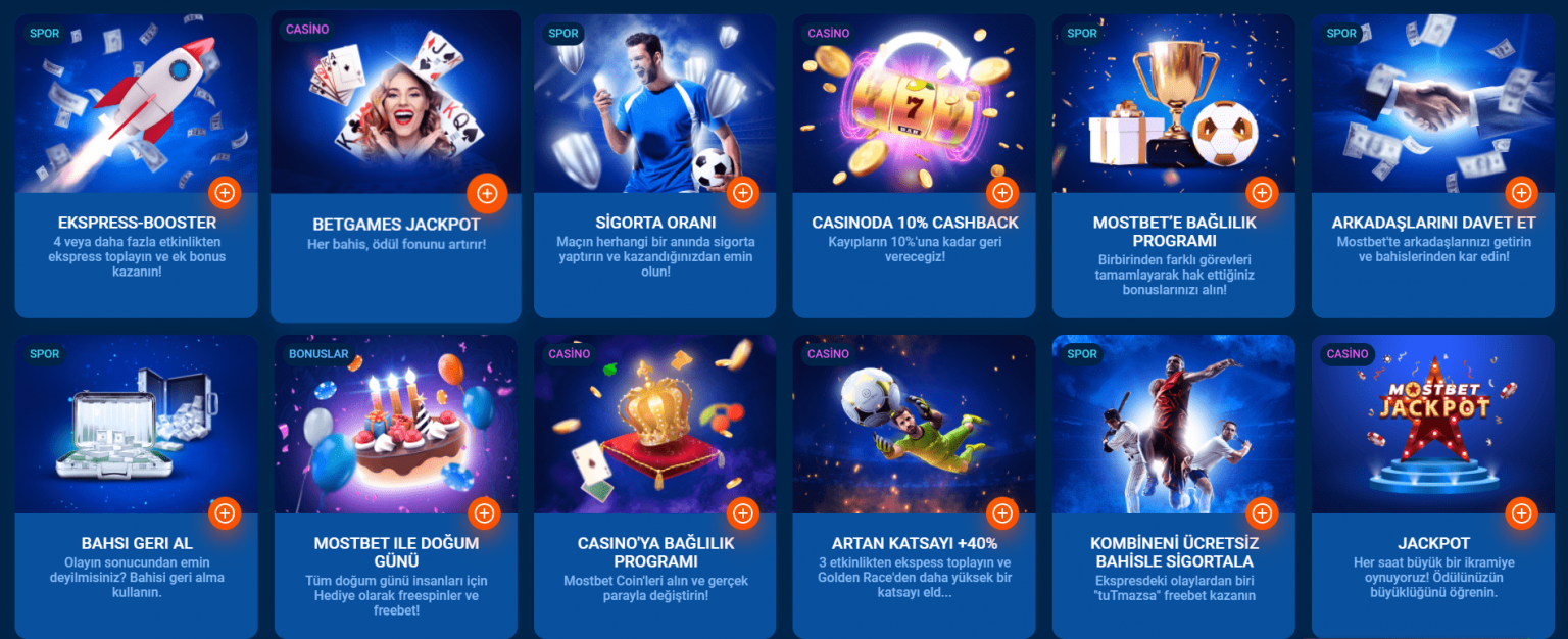 Mostbet Türkiye promosyonları